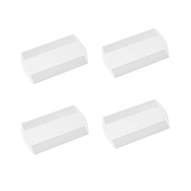 Lice Combs, 4 Pack Durable Double-Sided Nits Combs for Head Lice, Durable Double-Sided Nits Combs Lice Fine-Toothed Head Lice Comb for Children Adults Pets