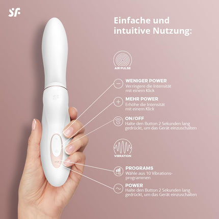 Satisfyer Pro G-Spot Rabbit | Clitoral suction cup with 11 intensity levels | G-spot massage with 10 vibration programs | Rechargeable vibrator | Waterproof (IPX7) sex toy for women