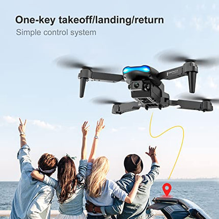 Drones with Camera for Adults, Beginners, Foldable RC Quadcopter with 3-sided Obstacle Avoidance, Portable WiFi Quadcopter HD 4k Aerial, Remote Control for
