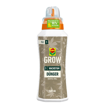 COMPO GROW Growth Fertilizer for Special Crops - Fertilizer for Indoor &amp; Outdoor Use - Special Fertilizer for the Growth Phase - Mineral - 500 ml, Green