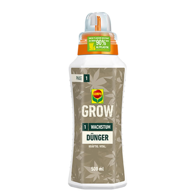 COMPO GROW Growth Fertilizer for Special Crops - Fertilizer for Indoor &amp; Outdoor Use - Special Fertilizer for the Growth Phase - Mineral - 500 ml, Green