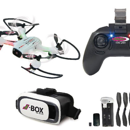 JAMARA 422029 - Angle 120 Altitude HD Wifi VR, incl. VR glasses, altitude hold adjustment, compass/flyback, track following - flight path planning mode, 120° wide-angle camera, low voltage warning, 40 KM/h