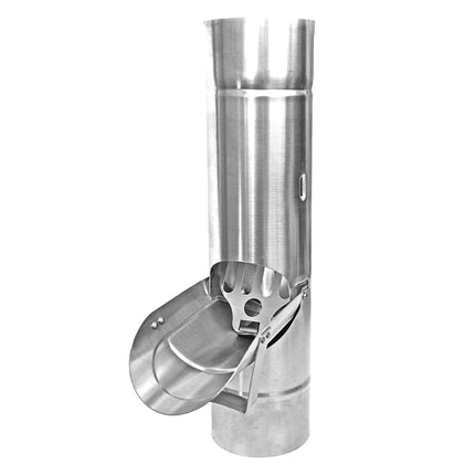 SAREI downpipe flap galvanized DN 100 rainwater flap with sieve tightness and efficient operation of the gutter system for gutter size, aluminum, nominal diameter 100