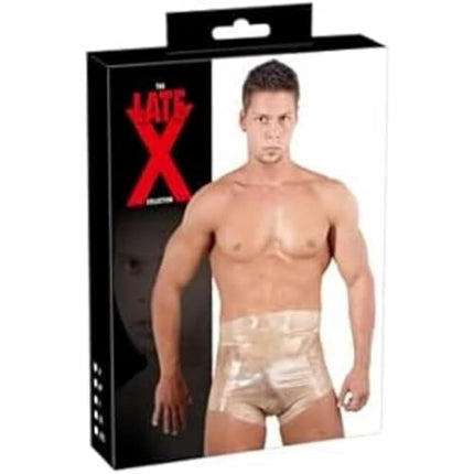 Late X, latex diaper pants, size M