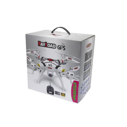 Jamara 422024 Payload GPS Drone Altitude Coming Home, Position Hold, Compass, LED direction indicator and low voltage warning, 3 flight modes up to 40 km/h, rotor blade quick change system