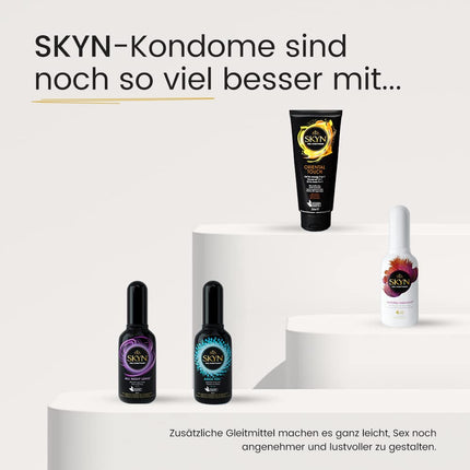 SKYN Selection Variety Box Set Condoms (50 pieces) &amp; Elite Condoms (10 pieces) | Variety Pack with 10 Original, 20 Intense Feel &amp; 20 Extra Lube Condoms, Thin Condoms, can be used with our Lubes
