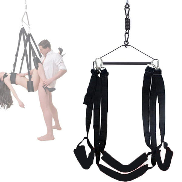 Love Swing Sex Swing with Holder for Adults Erotic Swing Various Sex Positions (Clamp+Black Swing)