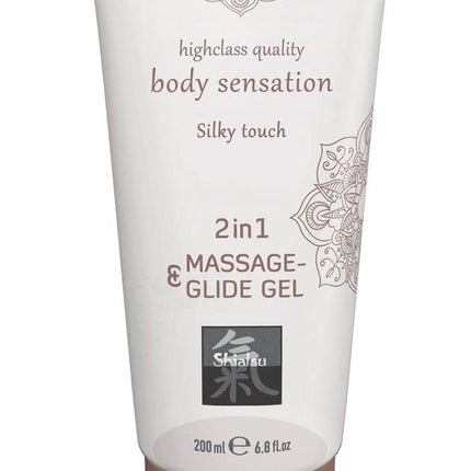 Shiatsu massage oil and lubricant 2in1 Silky Scent, 200 ml, for erotic massages and a perfect gliding sensation