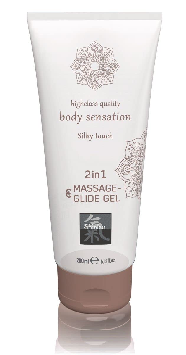Shiatsu massage oil and lubricant 2in1 Silky Scent, 200 ml, for erotic massages and a perfect gliding sensation