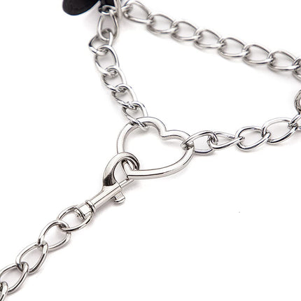 AROROMI Fetish SM Restraints Collars Bondage Leather Collar Adult Sex Toys Flirt SM Collar Leash Chains Set