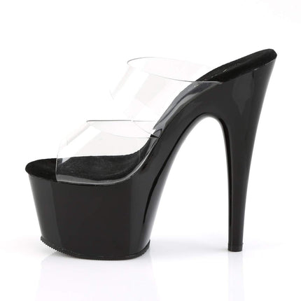 Pleaser ADO702/C/B ADORE-702, women's platform sandals, transparent (transparent-clear), 42 EU