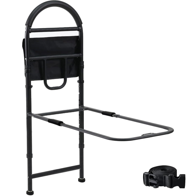Ceither bed riser, height-adjustable riser, grab bars for seniors, bed rail entry aid, safe and stable, fall-out protection at night