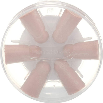 Hansaplast Noise Stop Earplugs (6 pieces), gentle hearing protection ideal for sleeping and relaxing, earplugs reduce noise by 33db