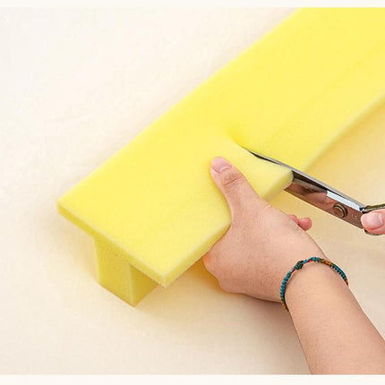 T-shaped high-density foam for filling 2-5 cm gaps between mattress and bed/mattress/wall, 200 cm long headboard pillow, rectangular bed gap filler (4 cm gap)