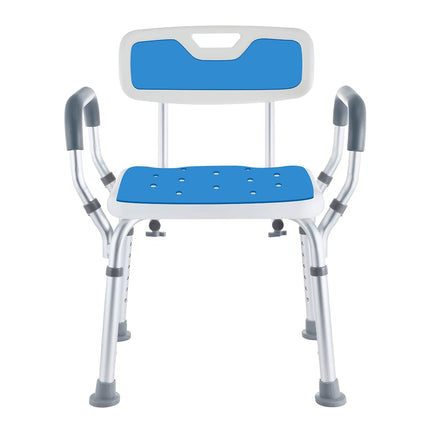 Safe Age® Shower chair with removable backrest and armrest - non-slip - height adjustable - shower chair for seniors