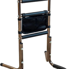 COJJ Mobile Standing Aid, Standing and Sitting Aid, Support Frame with 4 Handles, Elderly Sitting Aid, Standing Bed Standing Aid, Bed Handle, Height-adjustable Handle for Seniors, Load Capacity 136 kg…