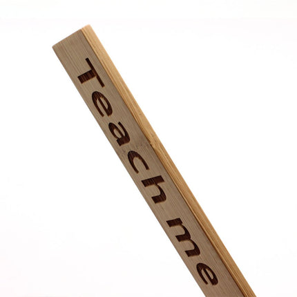 Durable Bamboo Spanking Paddle - Ruler Shape Paddle for Discipline and Fun, Lightweight and Eco-Friendly (Teach me a lesson)