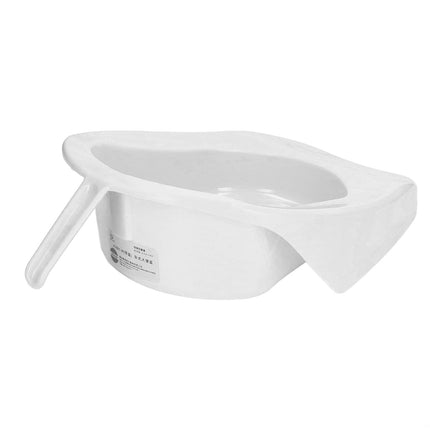 Sturdy Portable Plastic Bedpan, Bedpan for Bedridden Patients with Lid Handle for Pregnant Women (White)