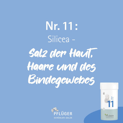 PFLÜGER Schüßler Salts No. 11 Silicea D12 - 400 tablets - The salt of hair, skin, and connective tissue - gluten-free