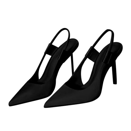 Slingback Pumps Women - Stilettos High Heels Pointed Toe Slingback Pumps Shallow Mouth Wedding Shoes Slip-In Single Shoes Summer Sandals Prom Dress Shoes