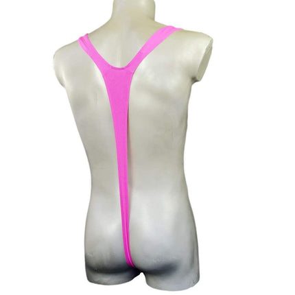 Creamlin Adjustable Men's Borat Style V Sling Stretch Sexy Underwear Suspenders Body Strap Thongs Bodysuit (Rose)