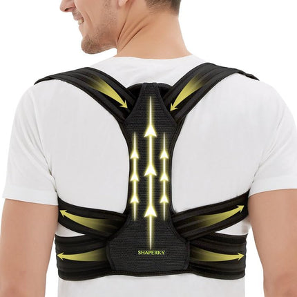 Back Straightener, Adjustable Shoulder Strap Posture Corrector for Men and Women and Provides Pain Relief from Neck, Shoulder, Upper and Lower Back (L/XL)