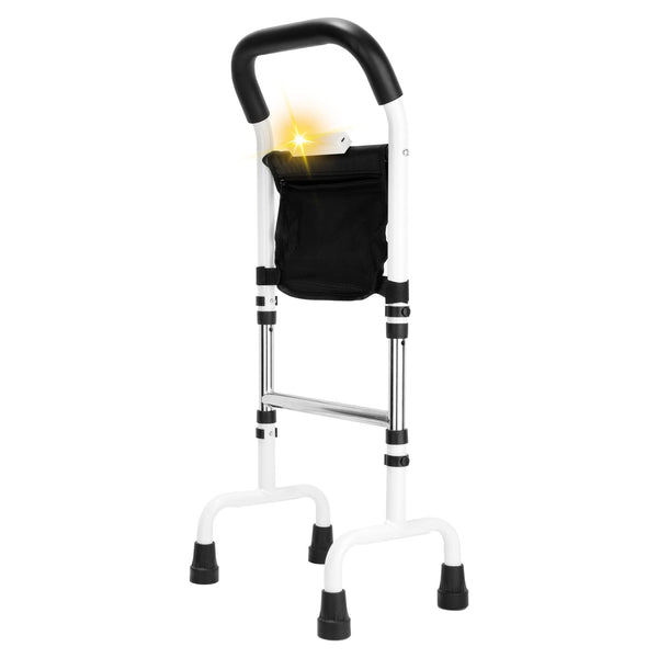 Umelee Standing Aid Bed/Sofa/Toilet, Walking Aid for Seniors, 5-Speed ​​Height Adjustment, Standing Aid for Elderly, with Bag and Sensor Light, Max Load 136 kg