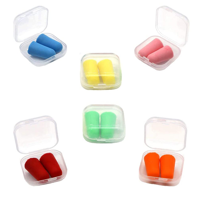 6 Pairs of Foam Earplugs, Noise Reducing Earplugs, Sleep Earplugs, Soundproof Earplugs for Work, Study, Noisy Places