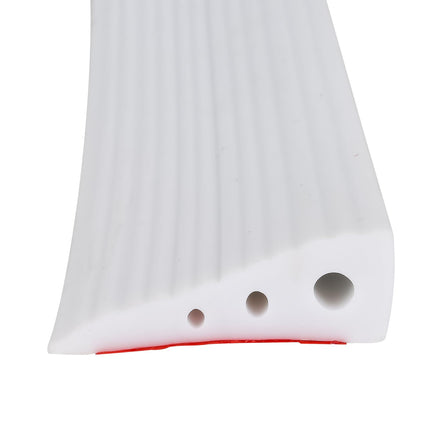 Compensation profile, self-adhesive transition profile, threshold transition rail, silicone door threshold ramp, threshold ramp, wheelchair ramp for door openings, bathrooms (C-White, 6.5 x 2.5 x 100 cm)