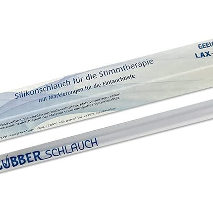 Bubble tube silicone tube for voice therapy - High-quality Lax Vox tube for voice training and vocal hygiene made of platinum-cured silicone (transparent, 1 tube)