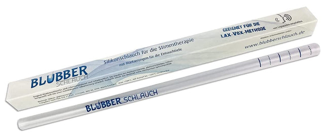Bubble tube silicone tube for voice therapy - High-quality Lax Vox tube for voice training and vocal hygiene made of platinum-cured silicone (transparent, 1 tube)