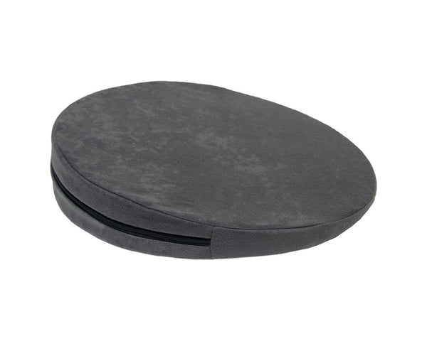 Wedge cushion, round Ø 36 cm, 100% cotton cover! - grey - cushion, seat cushion, seat wedge cushion, seat cushion, seat wedge