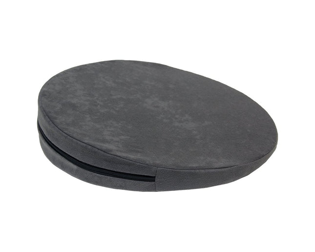 Wedge cushion, round Ø 36 cm, 100% cotton cover! - grey - cushion, seat cushion, seat wedge cushion, seat cushion, seat wedge