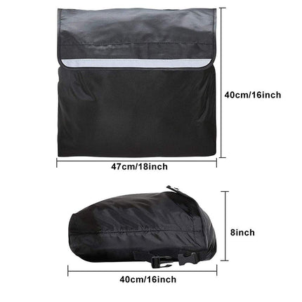 PERFETSELL Wheelchair Bag Rear Waterproof Oxford Wheelchair Bag Large Black Wheelchair Backpack Storage Bag with Reflective Strips for Wheelchair Handles