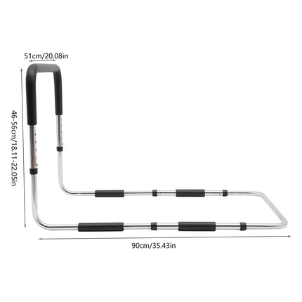 Bed rail for safety older adults - Bed guard rail height adjustable standing aid and fall protection - Stable bed handle for seniors and nursing beds - for people with disabilities
