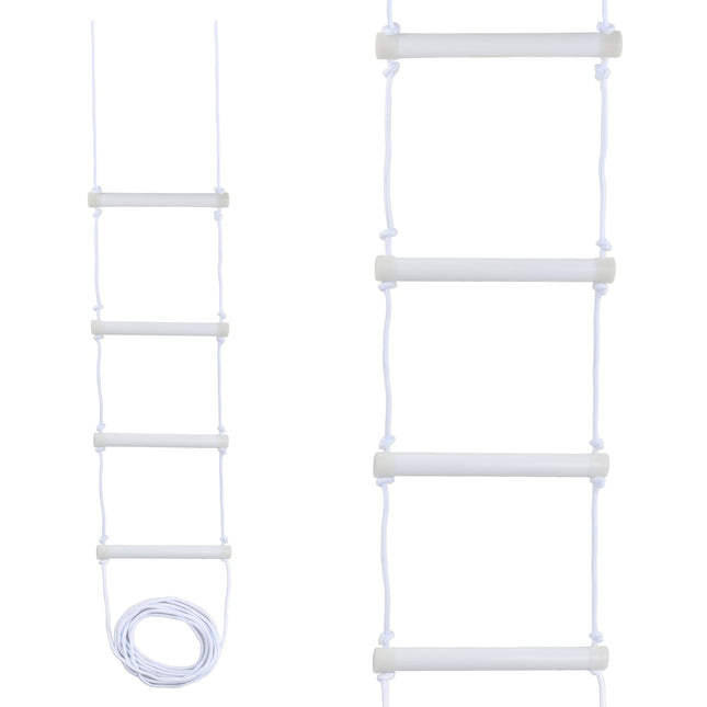 Amexo Bed Ladder Raising Aid, Bed Safety Ladder Assistant Straps, Adjustable Bed Rope Ladder with 4 Handles, Assist Bed Ladder for Elderly, Seniors, Injured, Pregnant Women, Disabled
