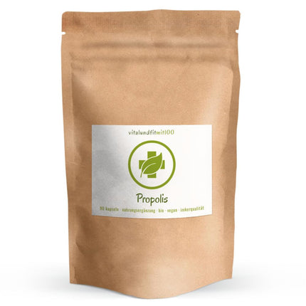Organic Propolis Capsules (90 capsules, 224 mg each) - Extract in a vegetable capsule - Pure beekeeper quality - Natural support of the immune system - Strong antioxidant - No additives