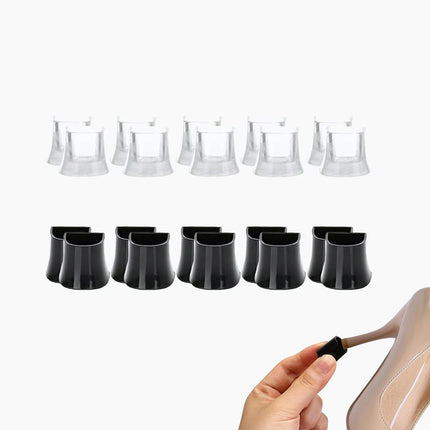10 Pairs Heel Protectors, Heel Protectors for High Heels - Heel Repair Set, Non-Slip Replacement Heel Protector, Heel Protector for Grass Wedding Outdoor Activities - Xx/Xs/S/M/L Size