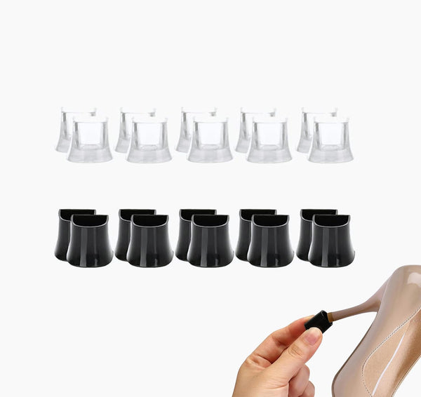 10 Pairs Heel Protectors, Heel Protectors for High Heels - Heel Repair Set, Non-Slip Replacement Heel Protector, Heel Protector for Grass Wedding Outdoor Activities - Xx/Xs/S/M/L Size