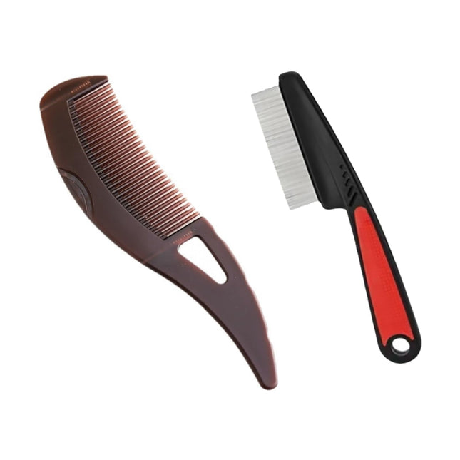 GIONAR 2 pcs Dandruff Comb, Nits Comb Extra Fine Children, Dandruff Comb with 1pcs Lice Comb Suitable for Cats, Dandruff Comb, Hair Care Accessory
