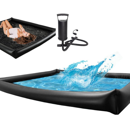 Lotion Swimming Pool Waterproof Inflatable Bed Air Bed Sheet Pool SM Bondage PVC Sheet Squirting Oil Spa Massage (189cm*161cm)