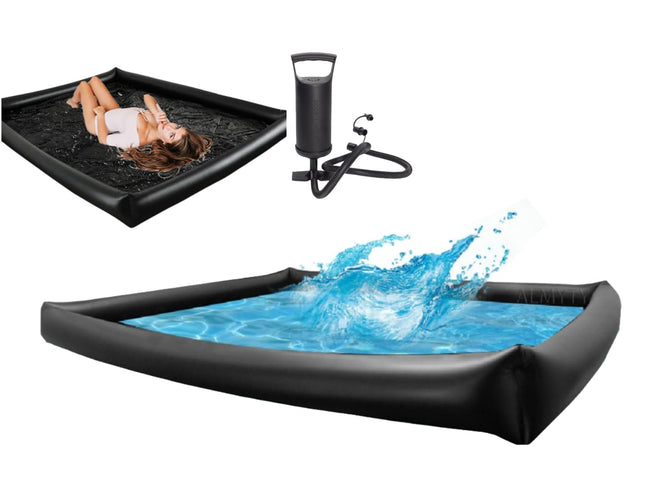 Lotion Swimming Pool Waterproof Inflatable Bed Air Bed Sheet Pool SM Bondage PVC Sheet Squirting Oil Spa Massage (189cm*161cm)
