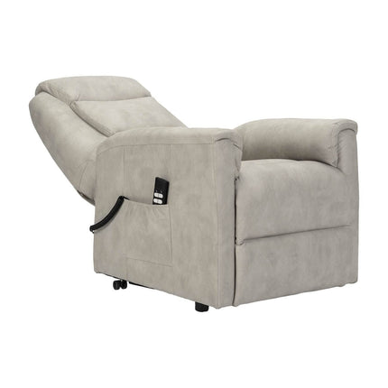 POLTRONE ITALIA Rebecca 2 Motors PERSONALIZED TV armchair with stand-up aid Medical device 2 wheels Micro-spring seat Faux leather Light grey