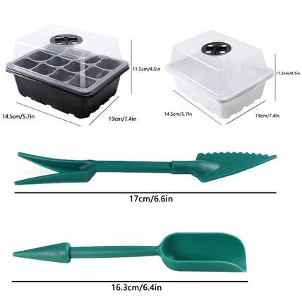 Meijunter Indoor Greenhouse Propagator 6pcs 72 Cells Mini Plant Greenhouse Indoor Greenhouse Seedling Hole Breathable Seed Grower Transparent Cover Nursery Box