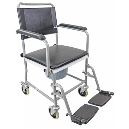 Trendmobil TSF toilet chair, mobile toilet wheelchair with HMV number 18.46.02.0059, including padded seat and bucket, load capacity up to 120 kg