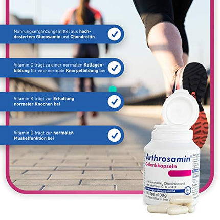 Arthrosamin Joint Capsules - High-dose with glucosamine + chondroitin for supple joints - The original from the pharmacy, 90 capsules