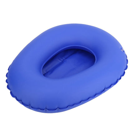 Inflatable Bedpan, Blue Washable Nursing Toilet Bathroom Bedpan for Elderly Bedridden Women in Home Hospital