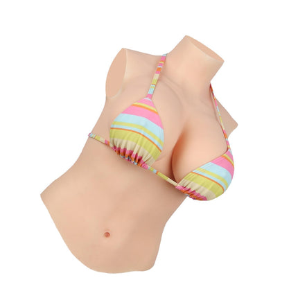 CYOMI Silicone Breast Forms Realistic Half Body Style Breastplates for Crossdresser Transgender Cosplay CG Cup