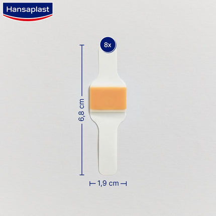 Hansaplast Corn Plasters (1 x 8 pieces), plasters with salicylic acid for removing corns, pain-relieving foot plasters with a secure hold