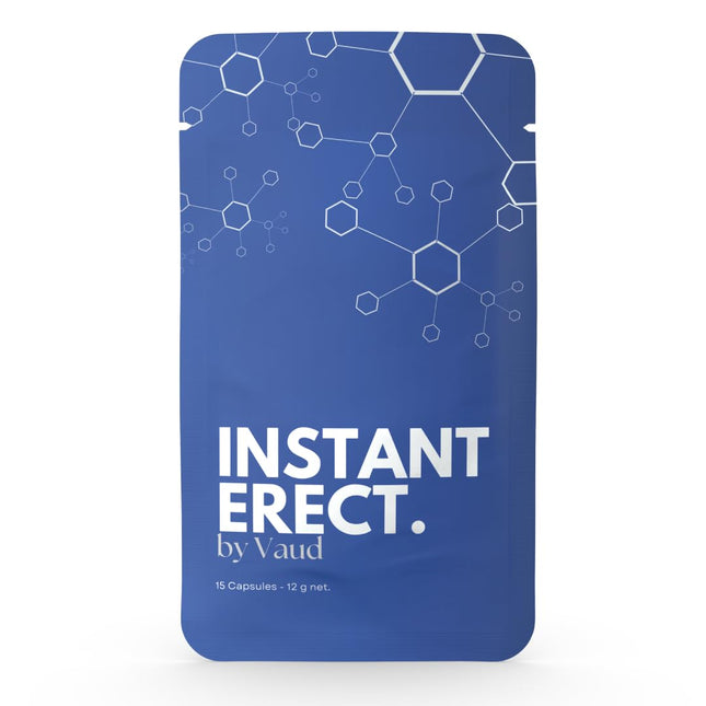 INSTANT ERECT by Vaud – Natural potency enhancer for men – High-quality erection capsules with Maca, L-Arginine, Ginseng &amp; Zinc – Swiss quality – 15 capsules – Natural Viagra alternative